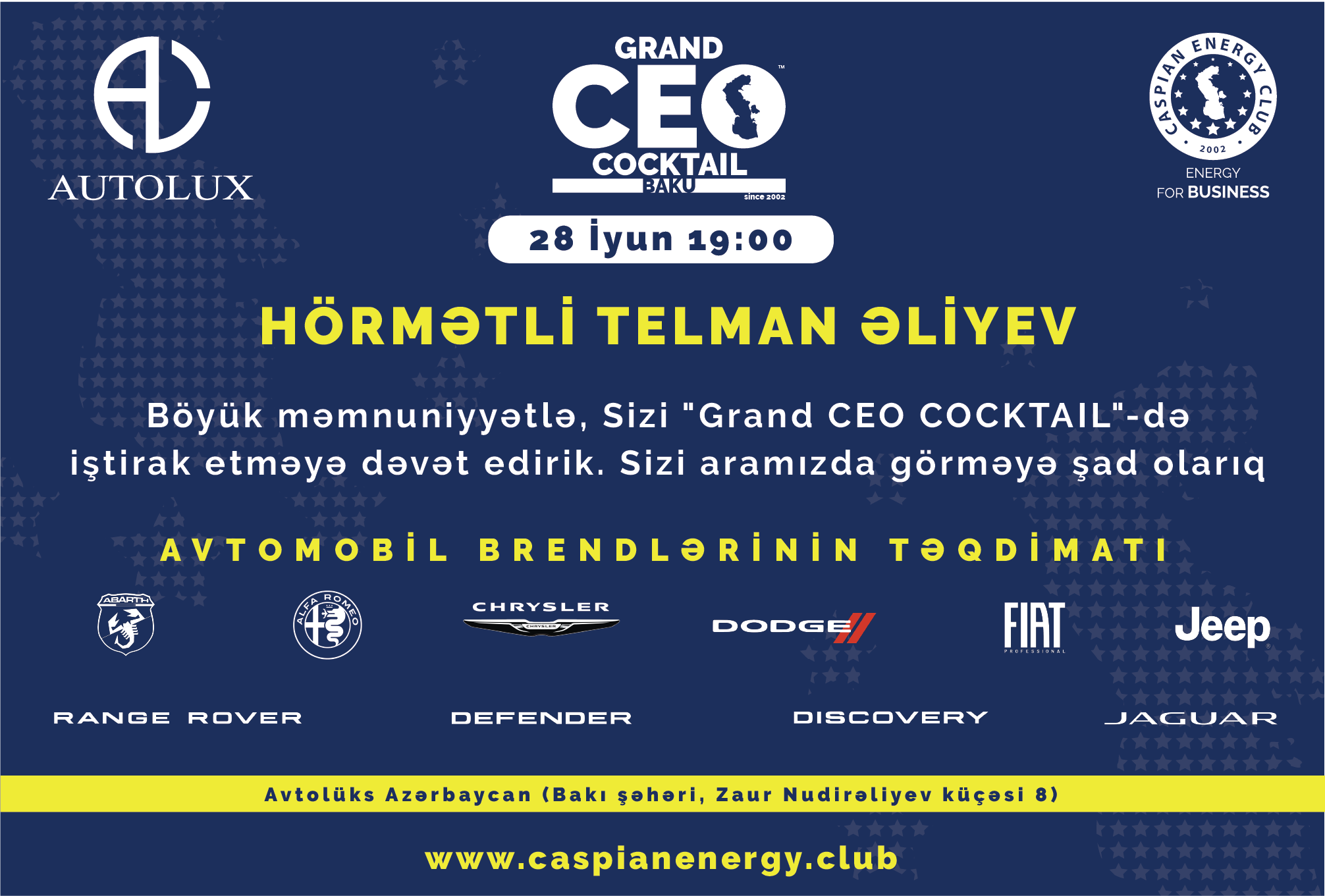 "Grand CEO Cocktail" keçiriləcək