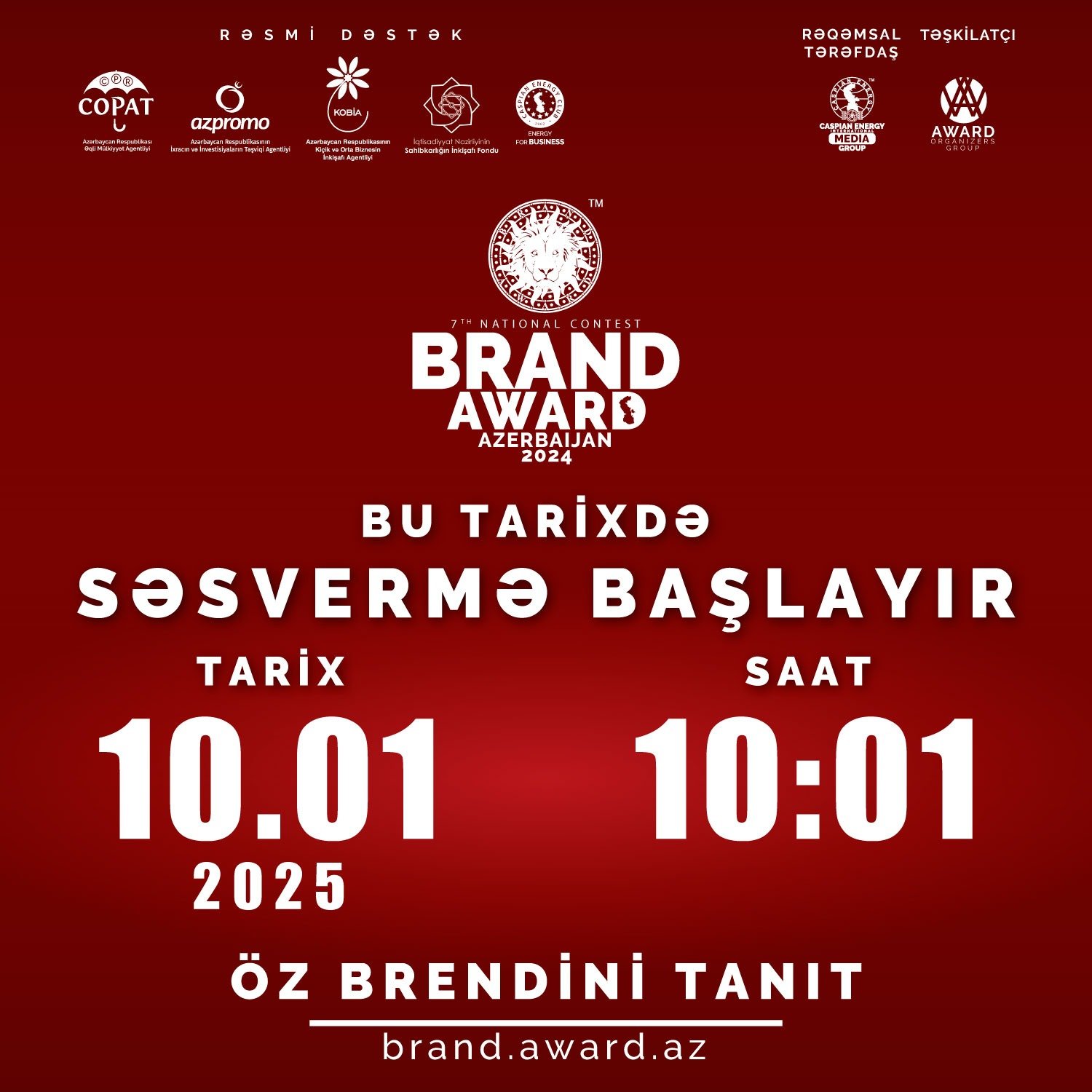 7-ci “Brand Award Azerbaijan” milli müsabiqəsinin səsvermə mərhələsi başladı