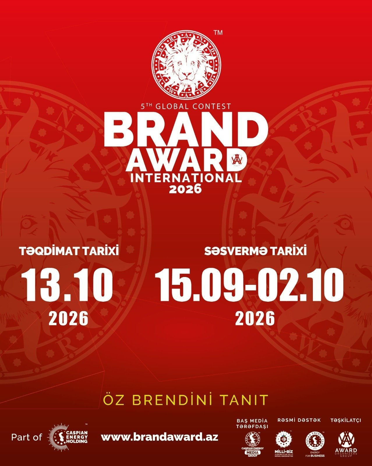 5-ci qlobal “Brand Award International” müsabiqəsi -13 oktyabr
