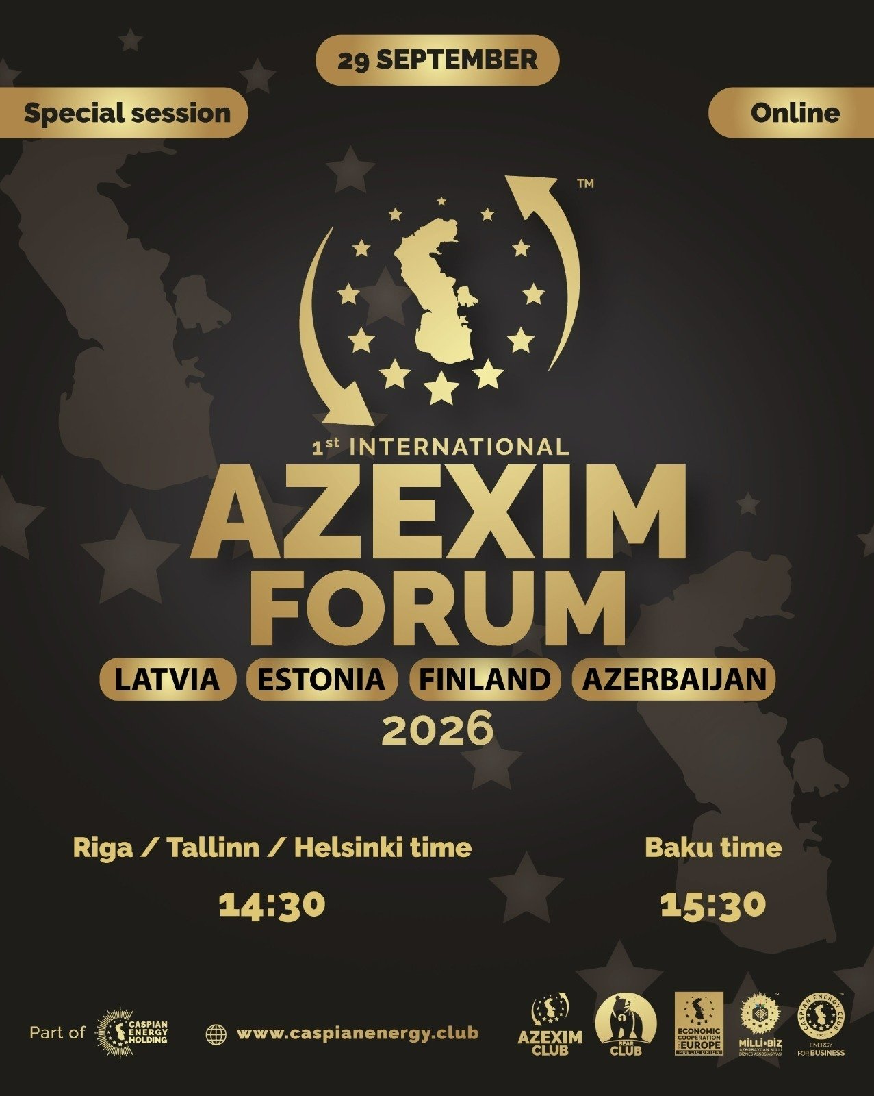 AZEXİM Forum -  «Latviya — Estoniya — Finlandiya — Azərbaycan»  - 29 sentyabr